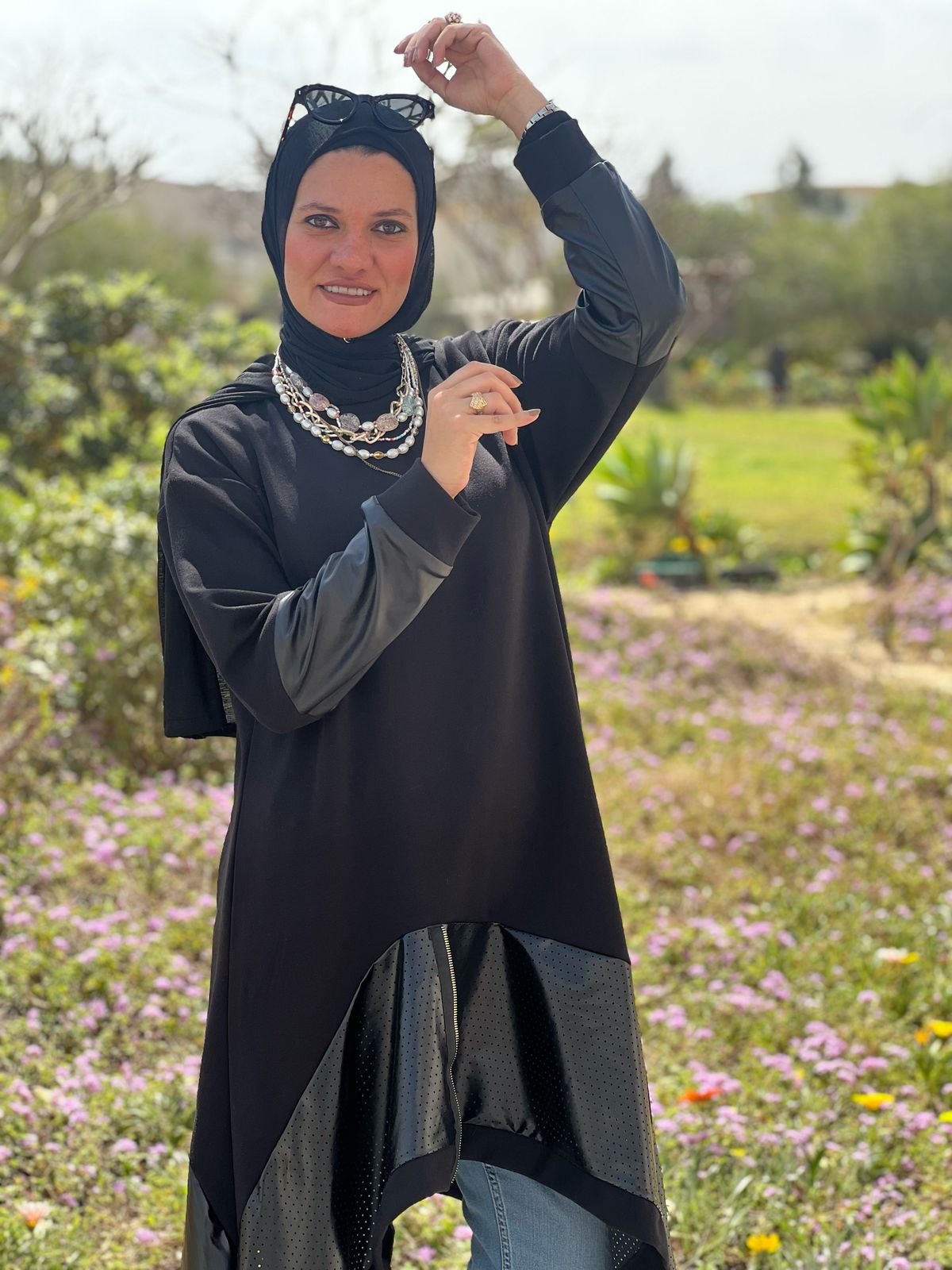Melton Tunic in leather - Image 2