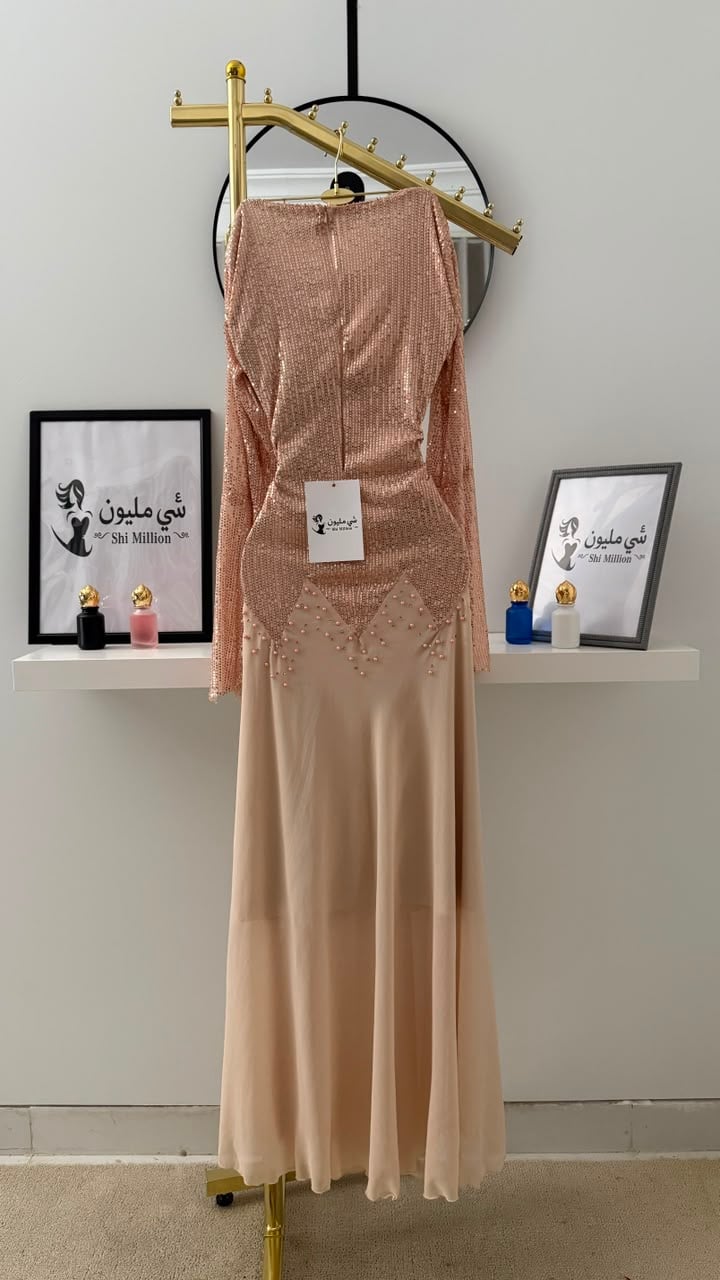 فستان سهرة بريق الشامبانيا - صورة 6