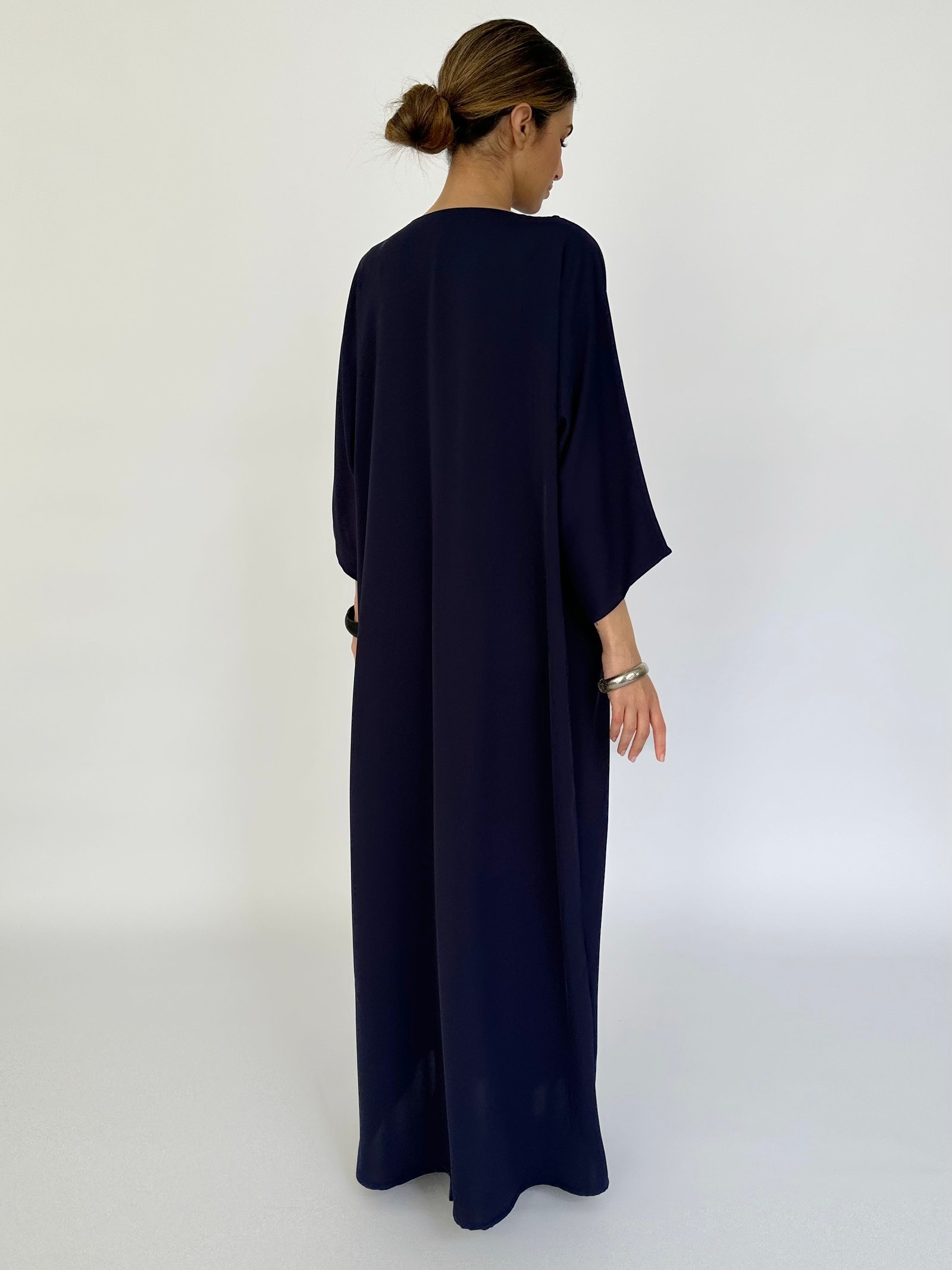 Dark Purple Silk Crepe  - Image 3