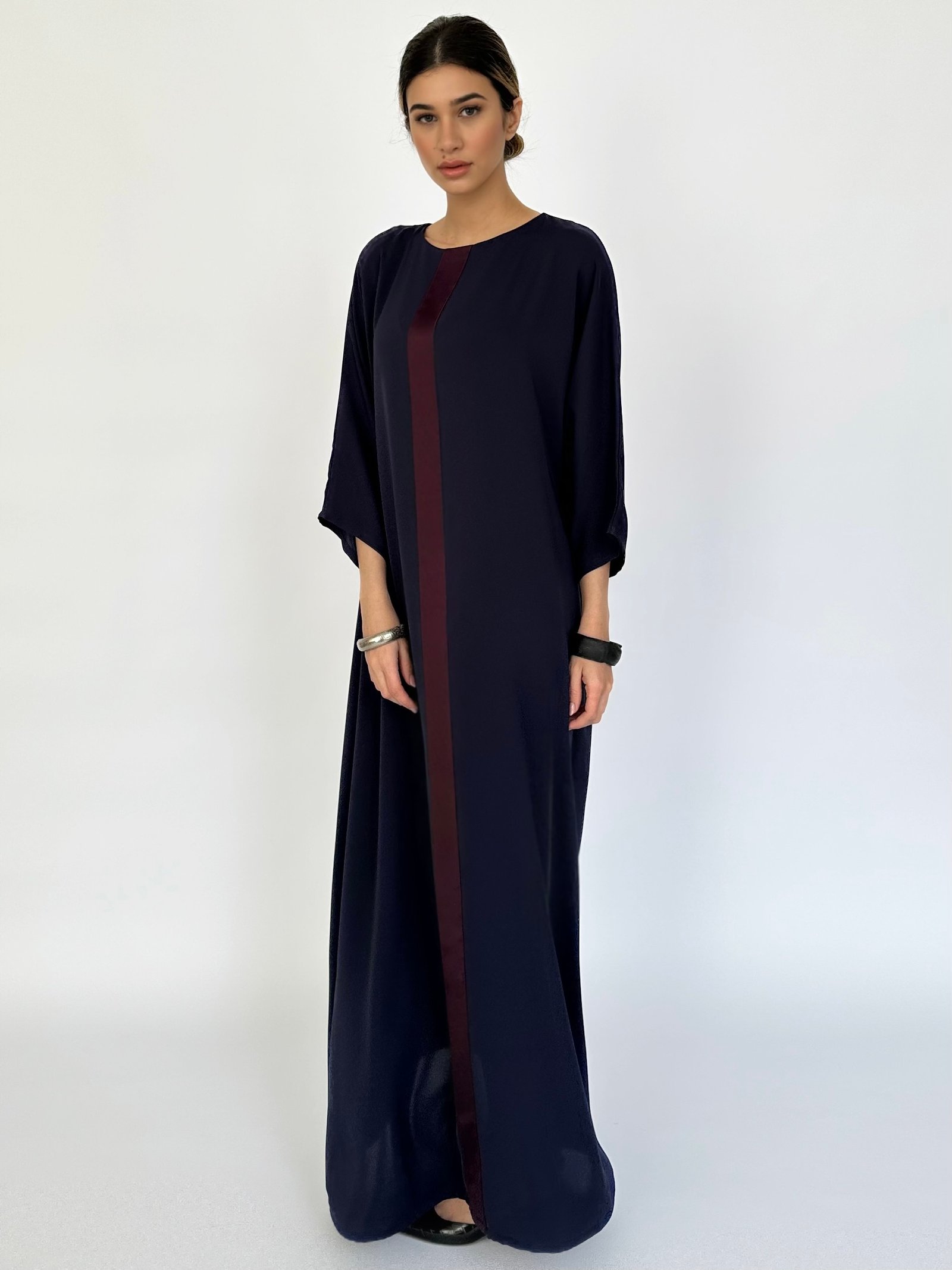 Dark Purple Silk Crepe  - Image 1