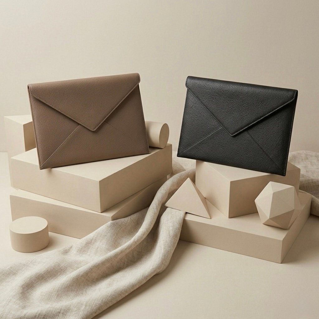 DOCUMENT & LAPTOP HOLDER - pebbled leather - Image 2