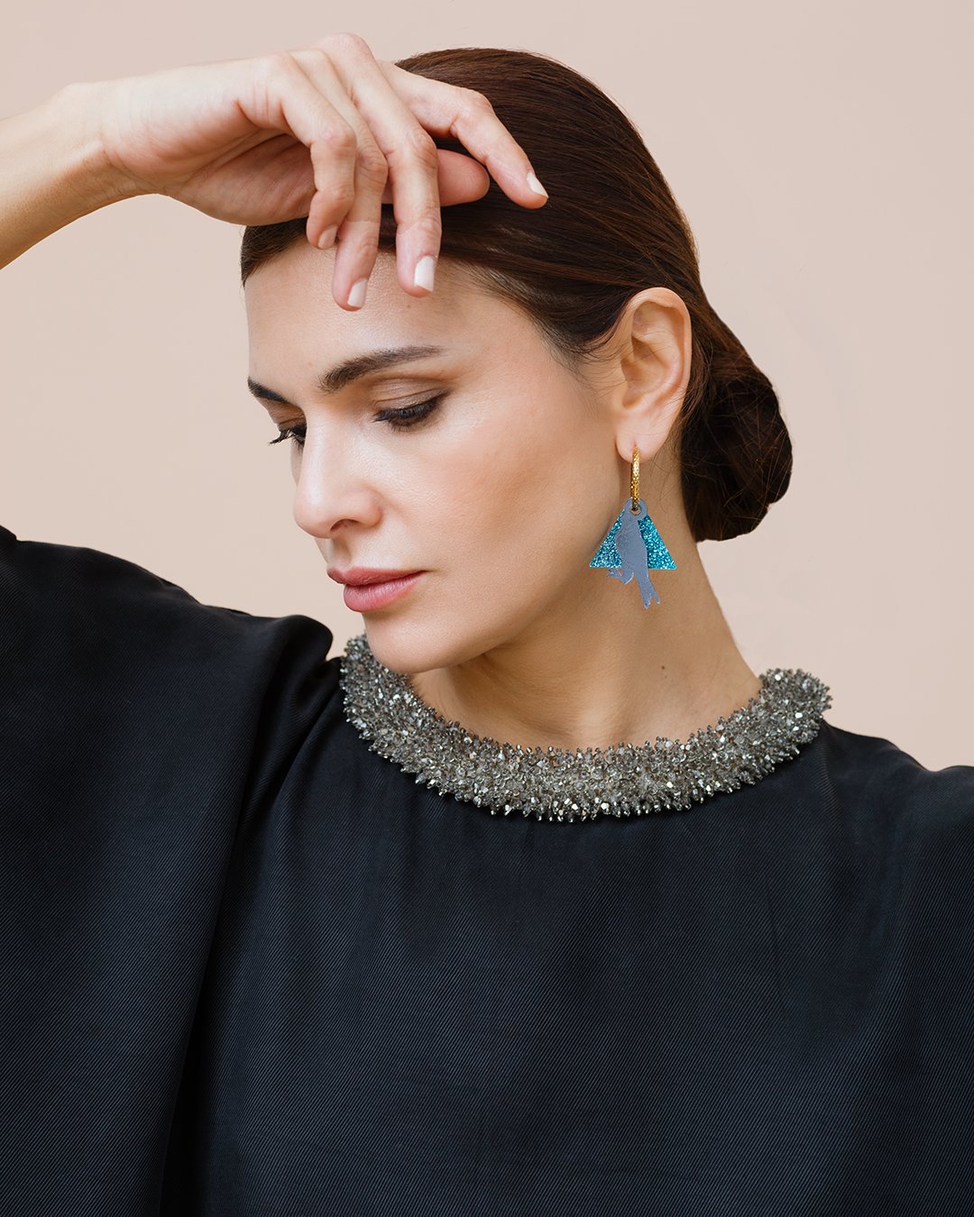 POMEGRANATE SMALL & FALCON EARRINGS 03 - Image 7
