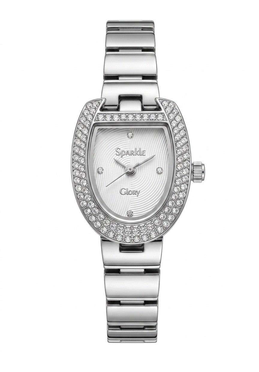 ساعات سباركل النسائية فضي ميناء ابيض  SK1007S-WH - Image 1