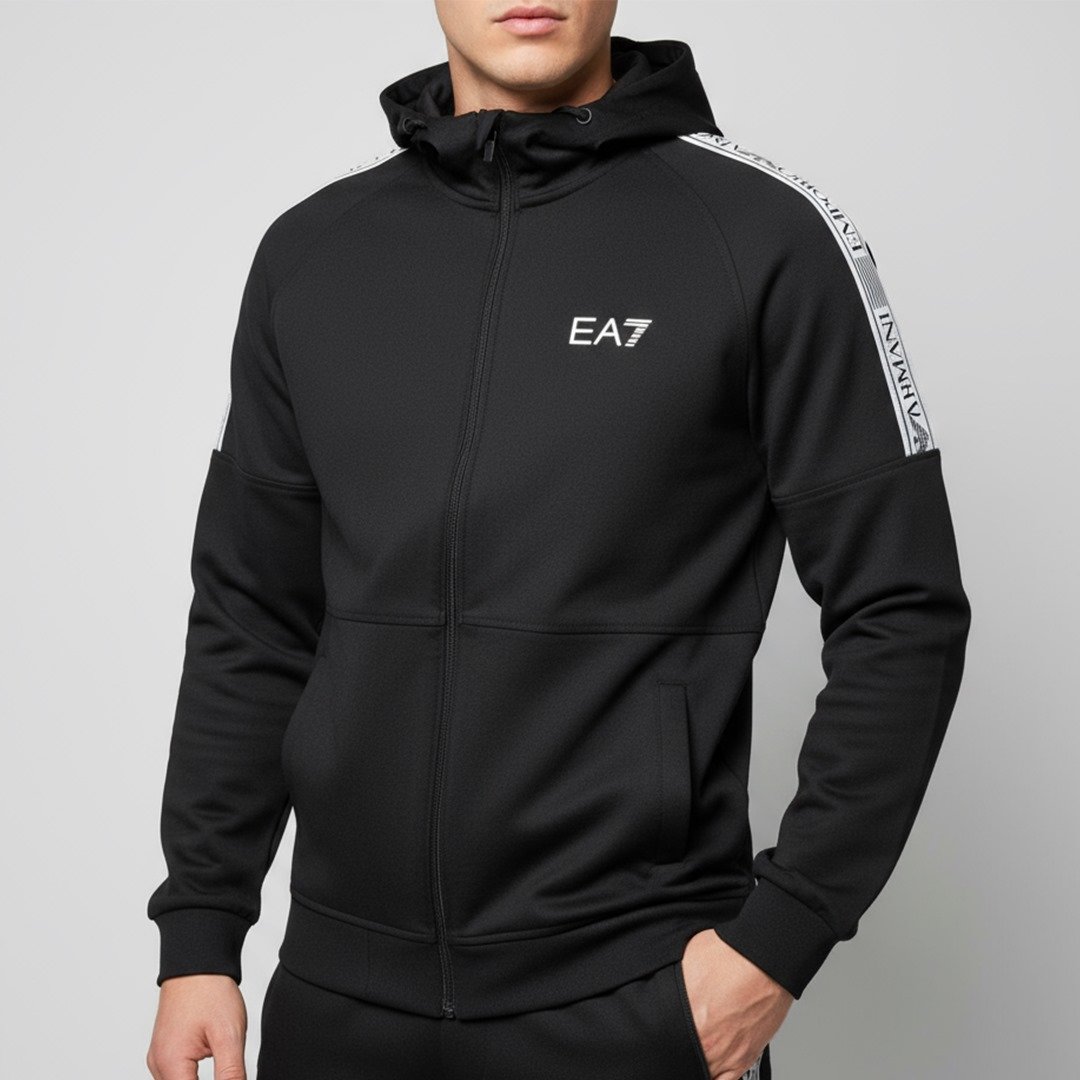 Tracksuit Ea7 sheret abyad Hoodie - Image 4