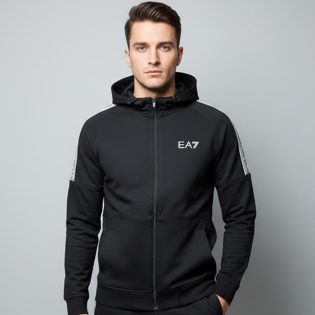 Tracksuit Ea7 sheret abyad Hoodie - Image 2