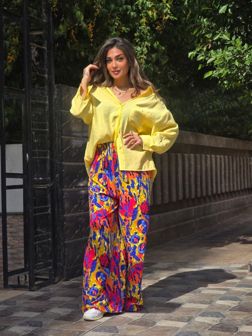 Multicolour pattern pants  - Image 3