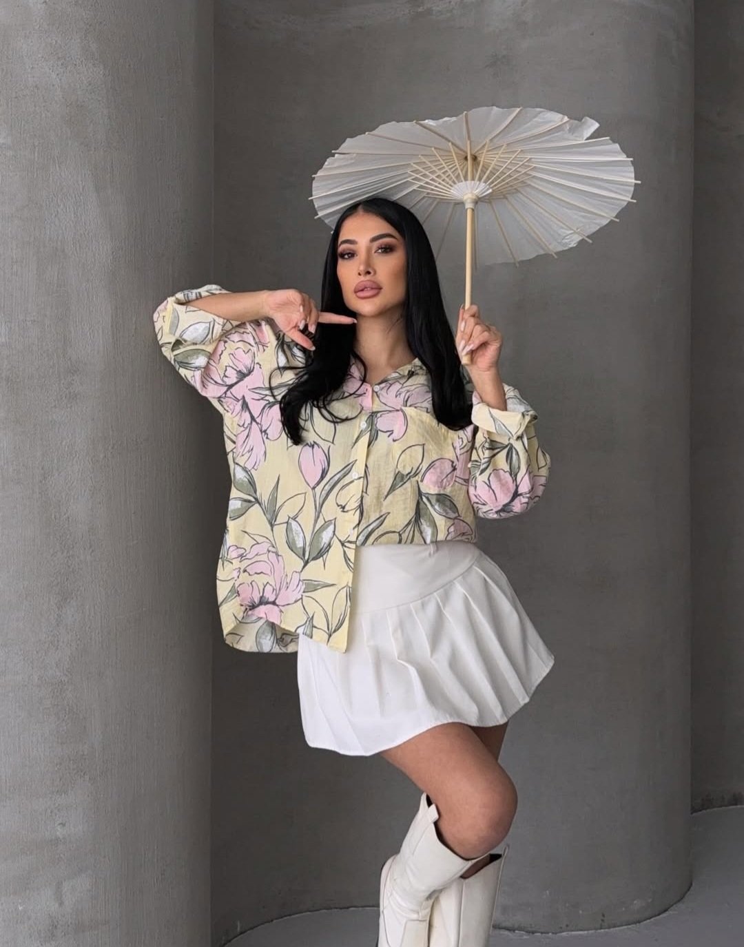 Yellow Floral Chemise  - Image 4