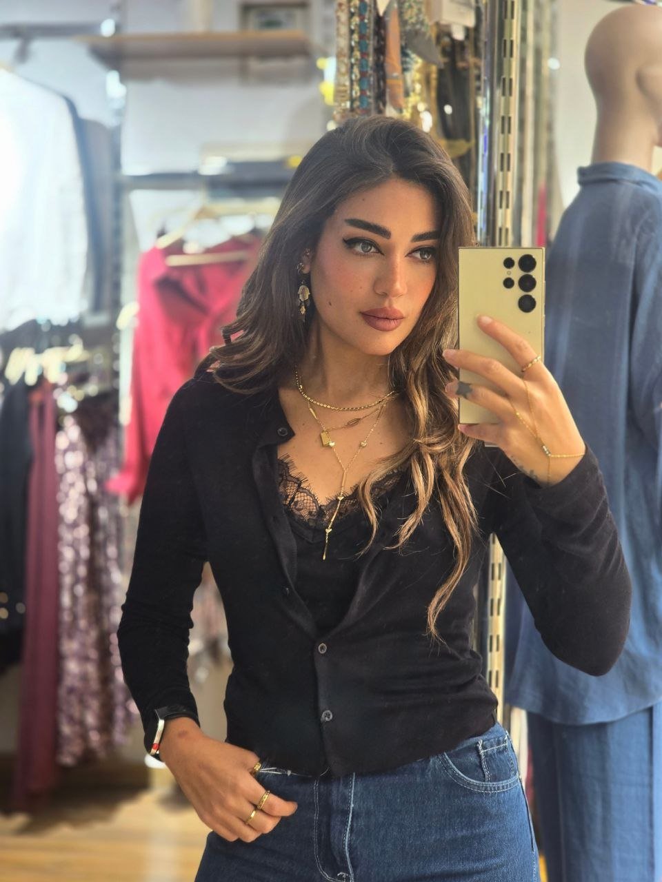 Lace top with jacket attached - Image 1