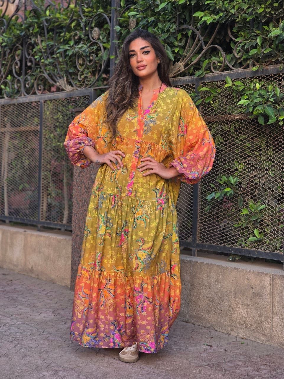 Lime multicolour dress  - Image 3