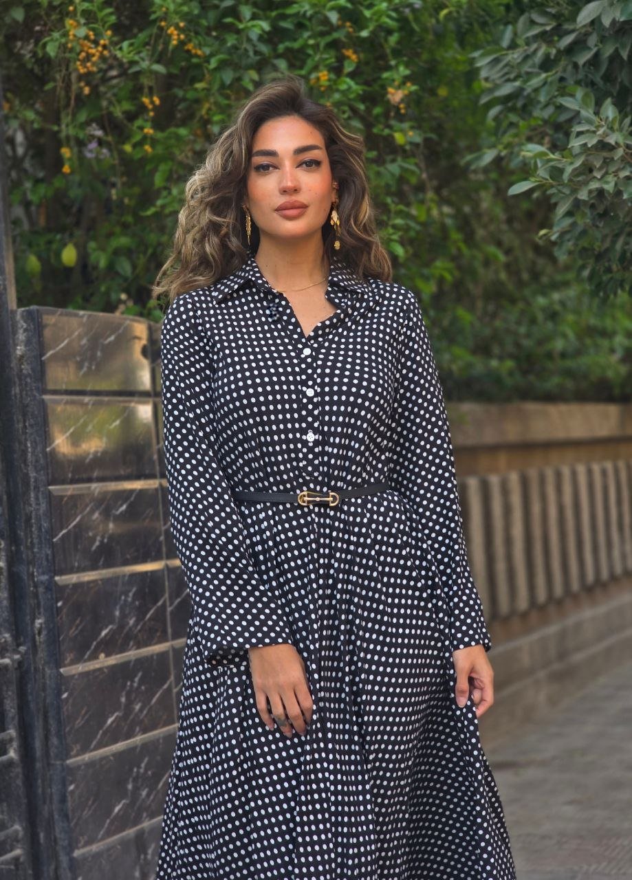 Black maxi polka dress  - Image 6