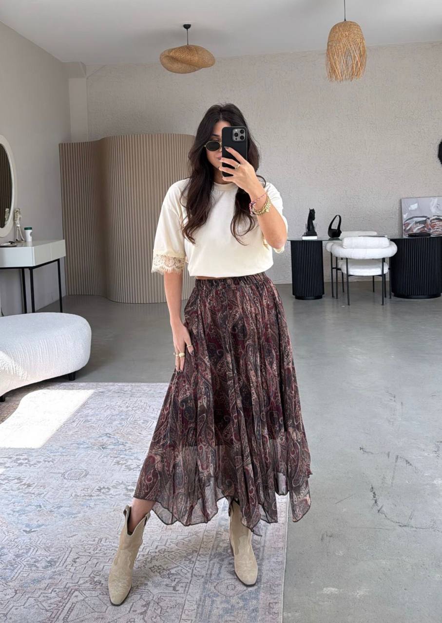 Zigzag boheme skirt - صورة 4