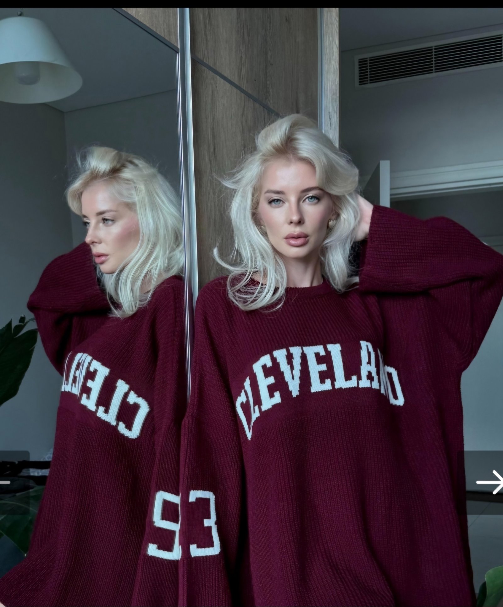 Burgundy Knitted Cleveland  - Image 10