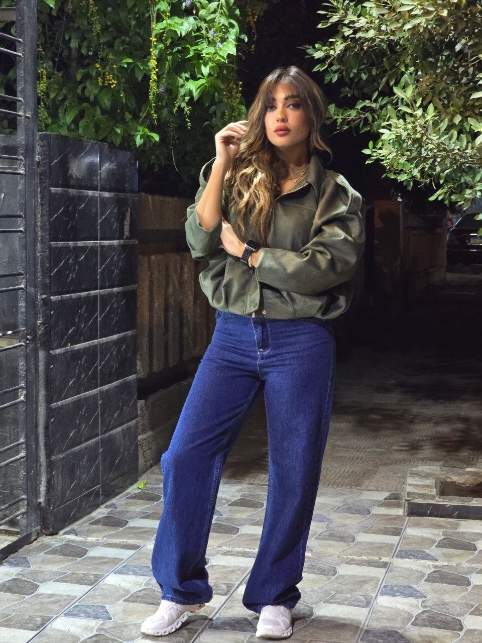 Blue Wide Leg Jeans  - صورة 2