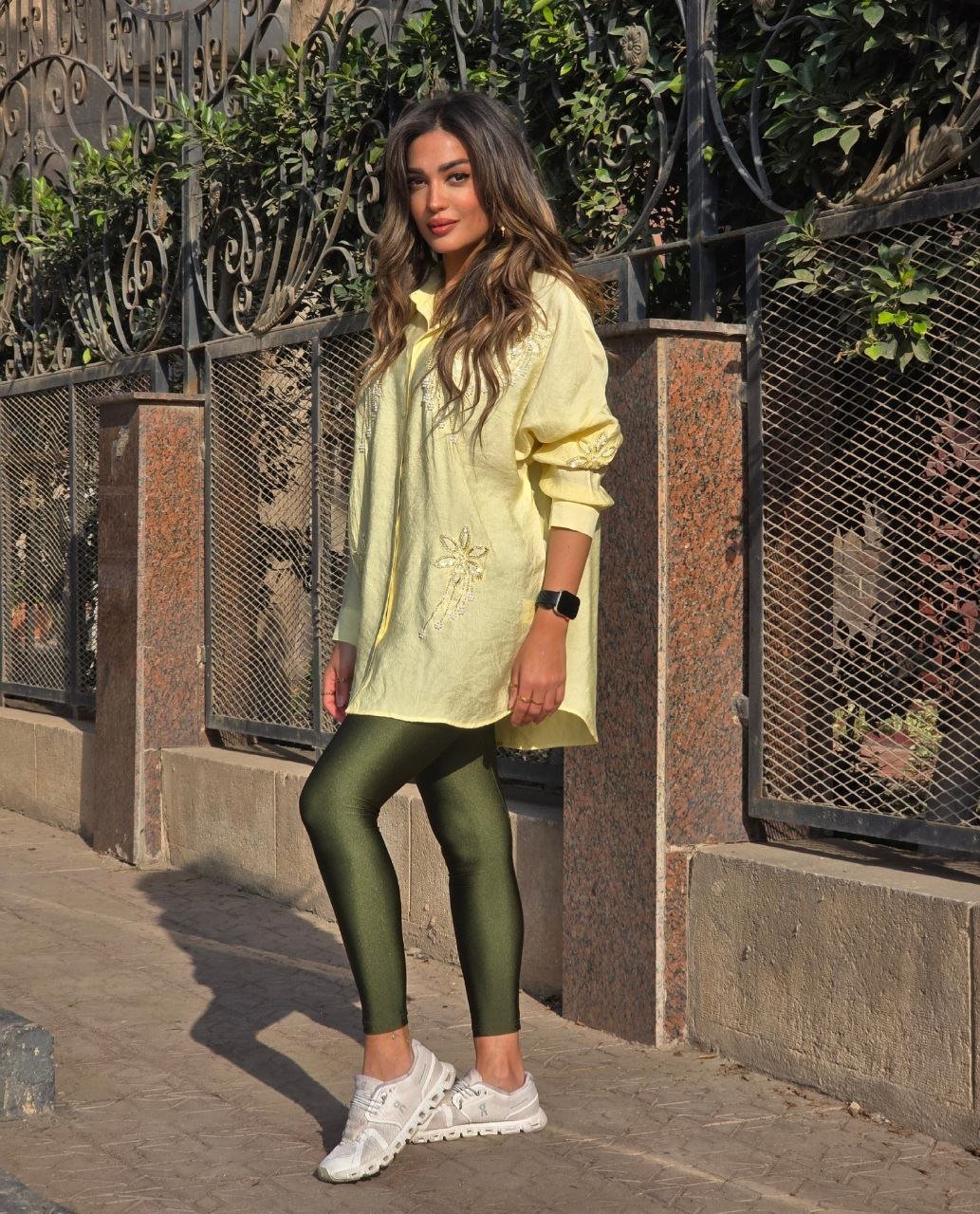 Olive Metallic legging  - Image 2