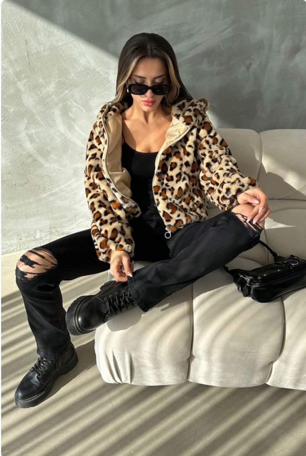 Leopard Fur Jacket  - صورة 1