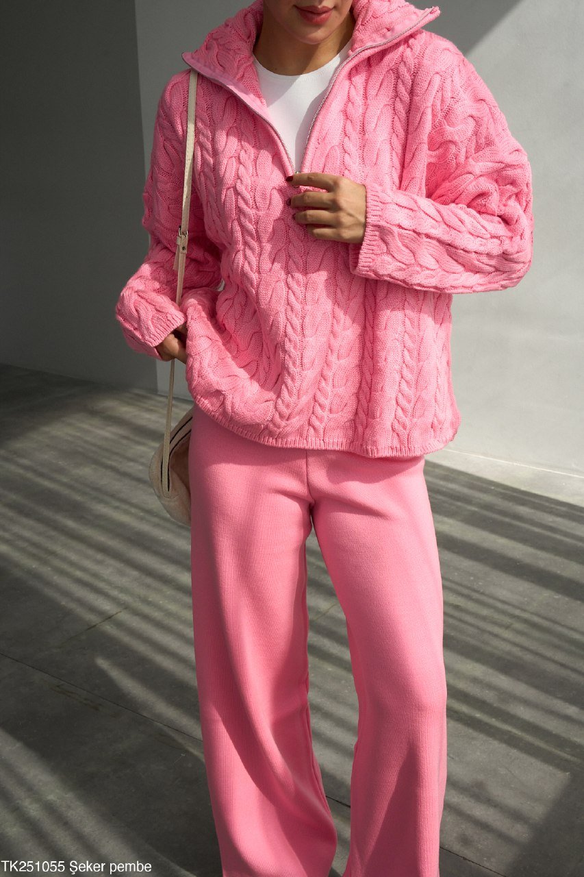 Pink Braided Pullover  - Image 3