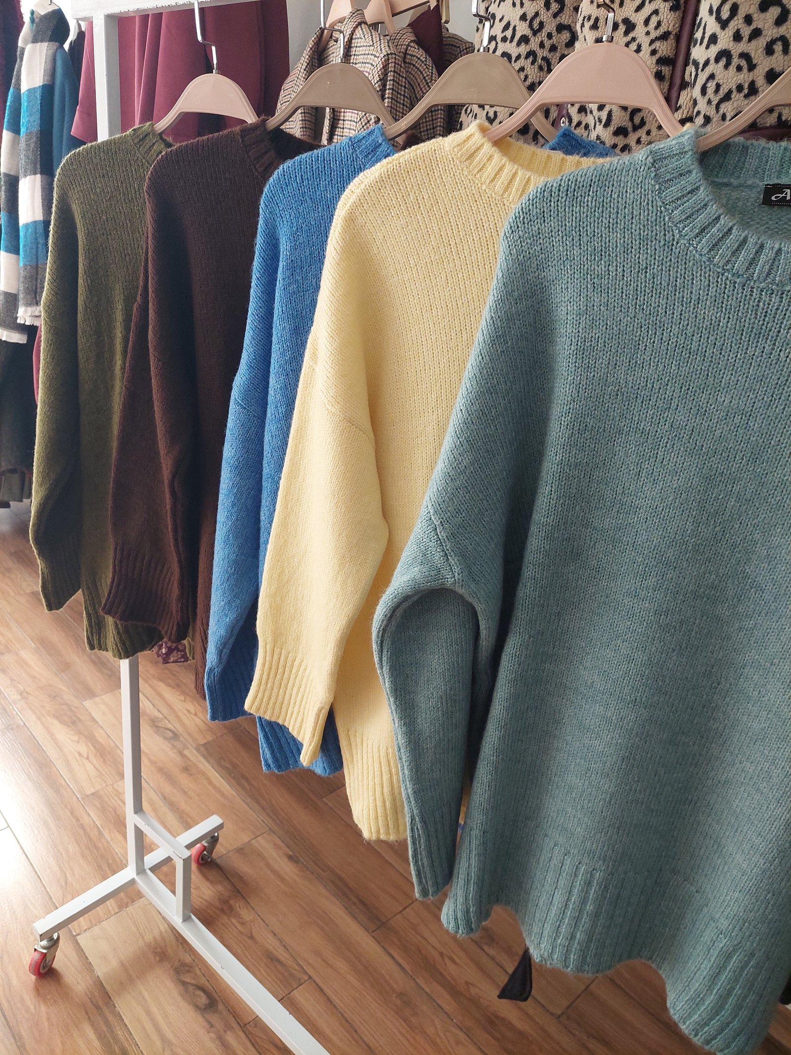 Yellow Oversize Basic Pullover  - Image 3
