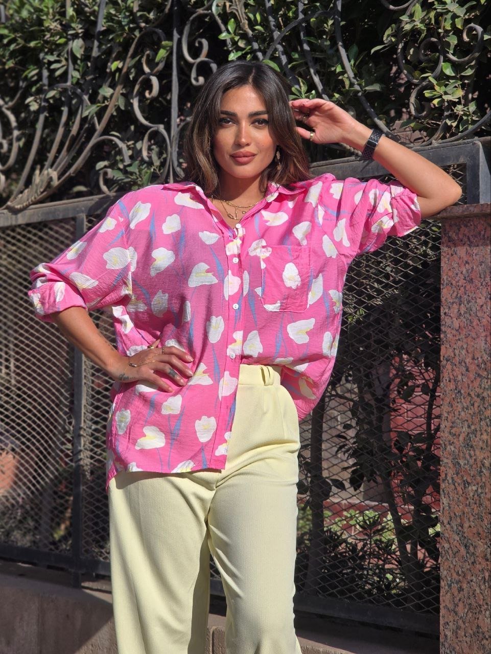 Pink Floral Shirt - صورة 4