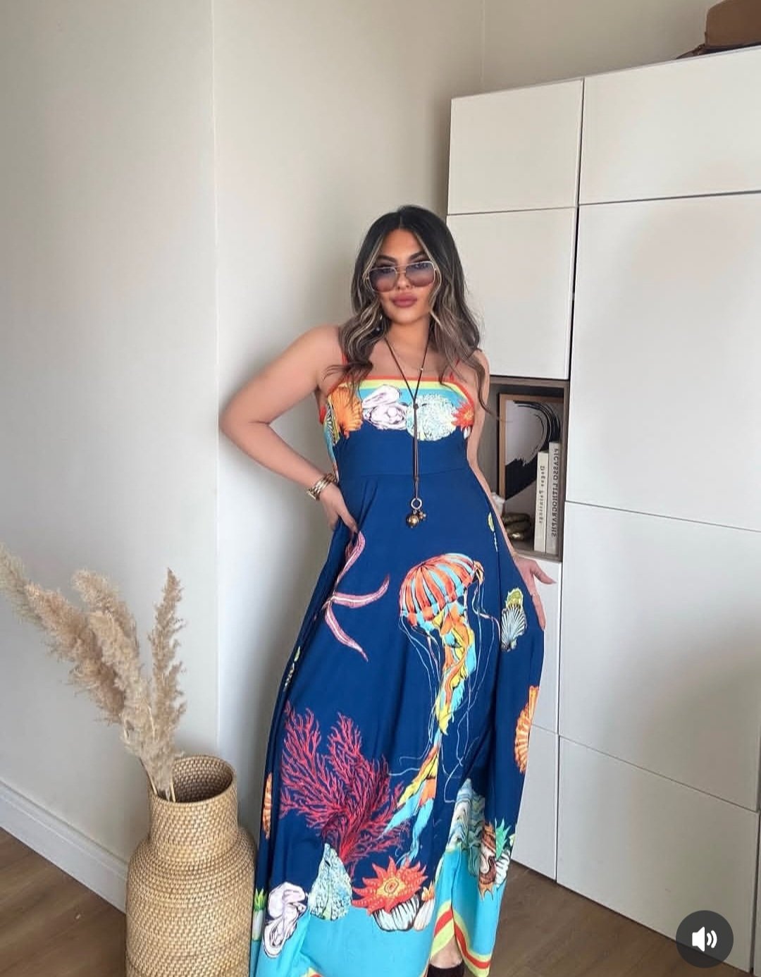 Navy blue Alemais sea creatures dress  - Image 4