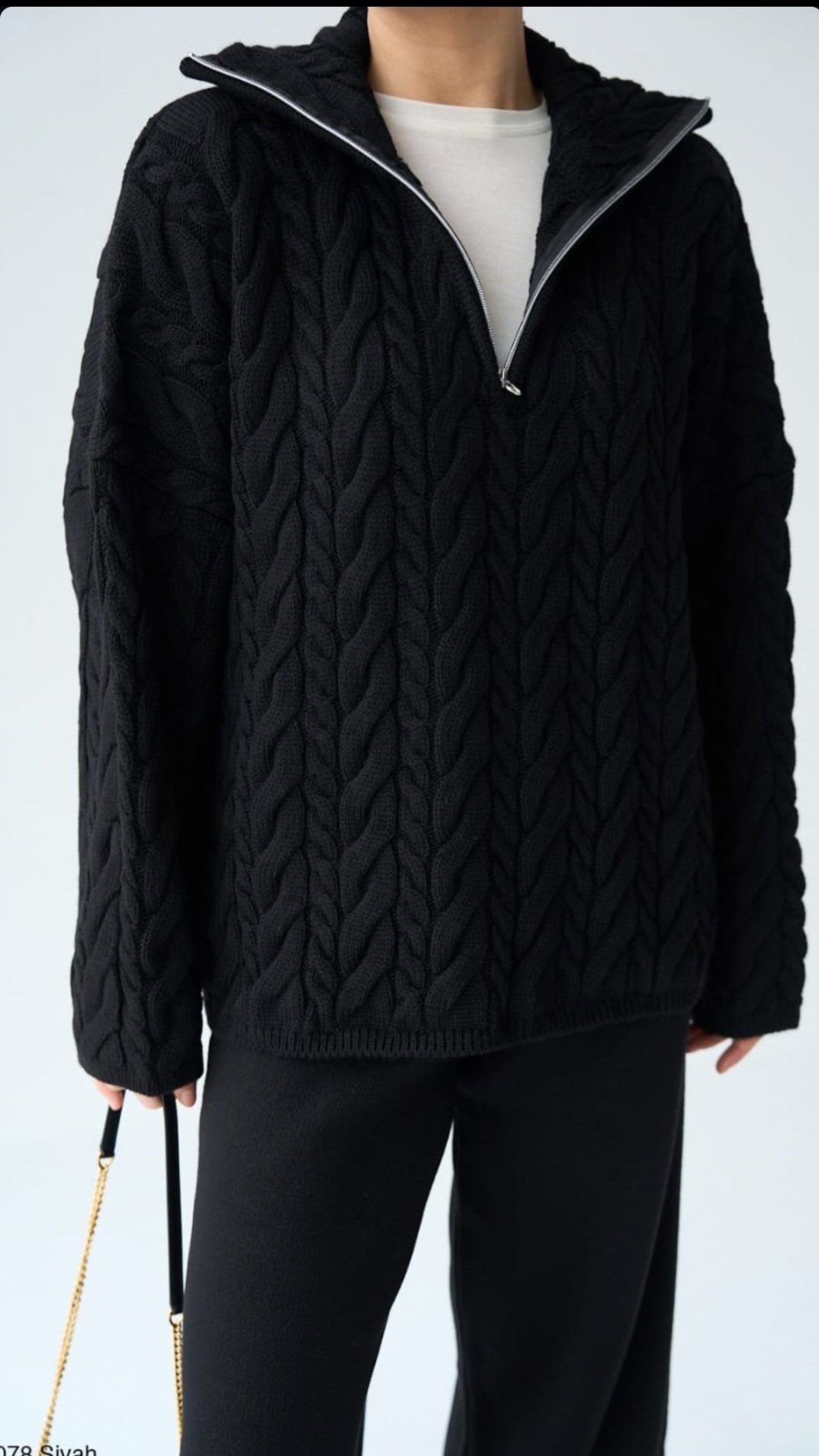 Black Braided Pullover  - Image 3