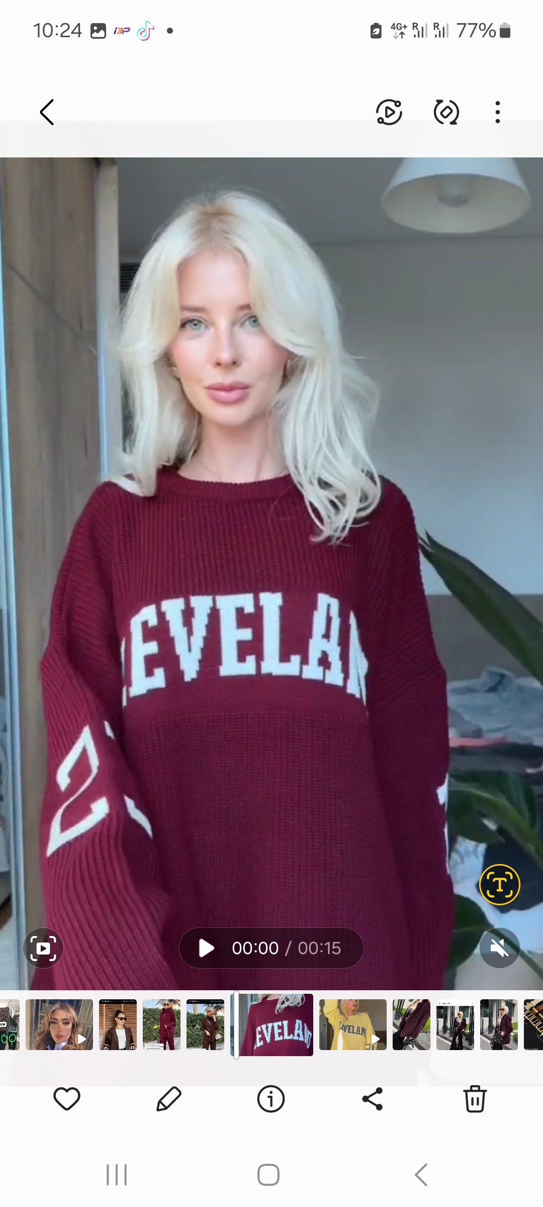 Burgundy Knitted Cleveland  - Image 8