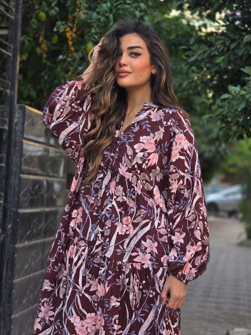 Brown floral dress  - Image 3