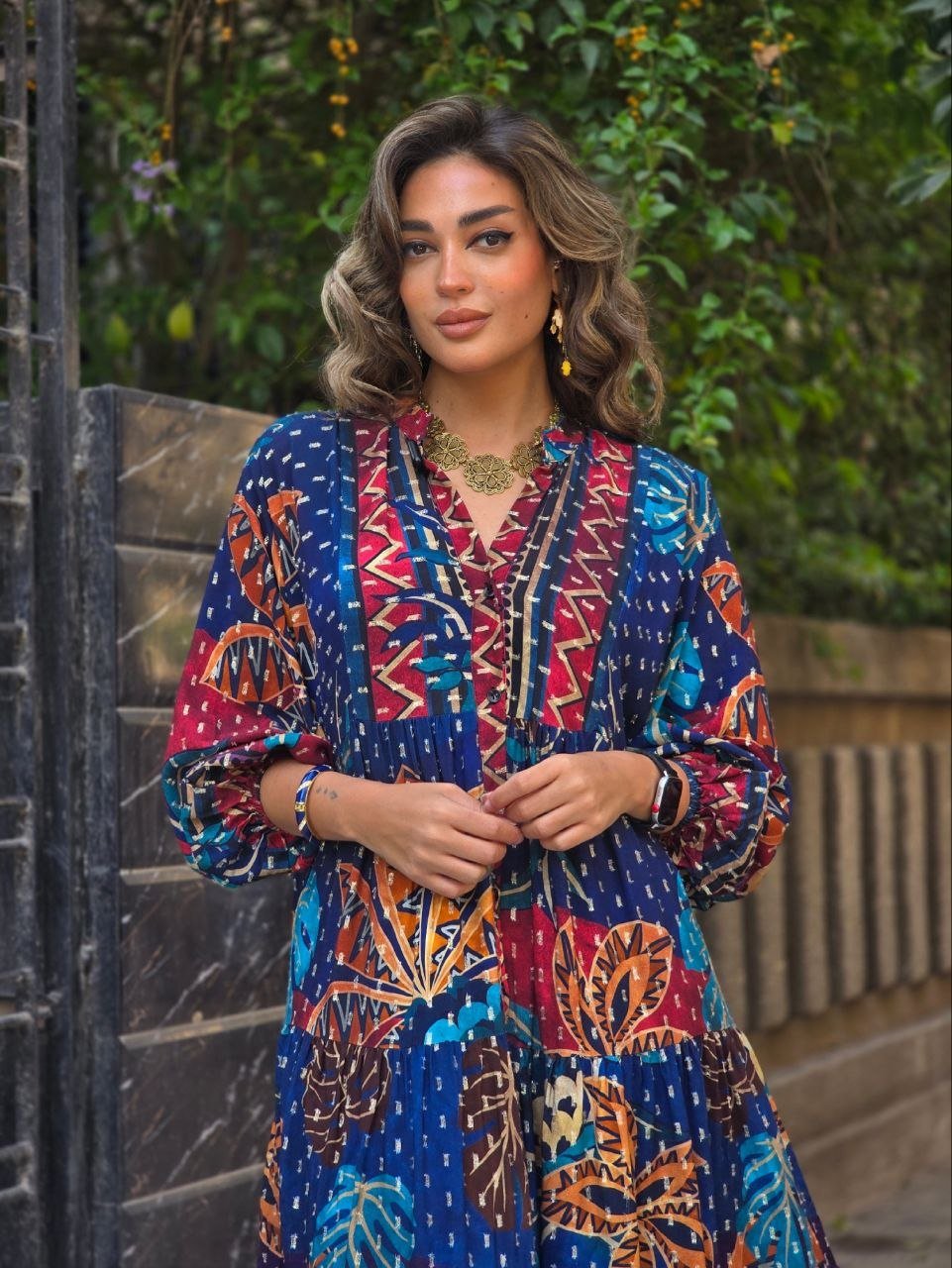 Blue boho dress - Image 5