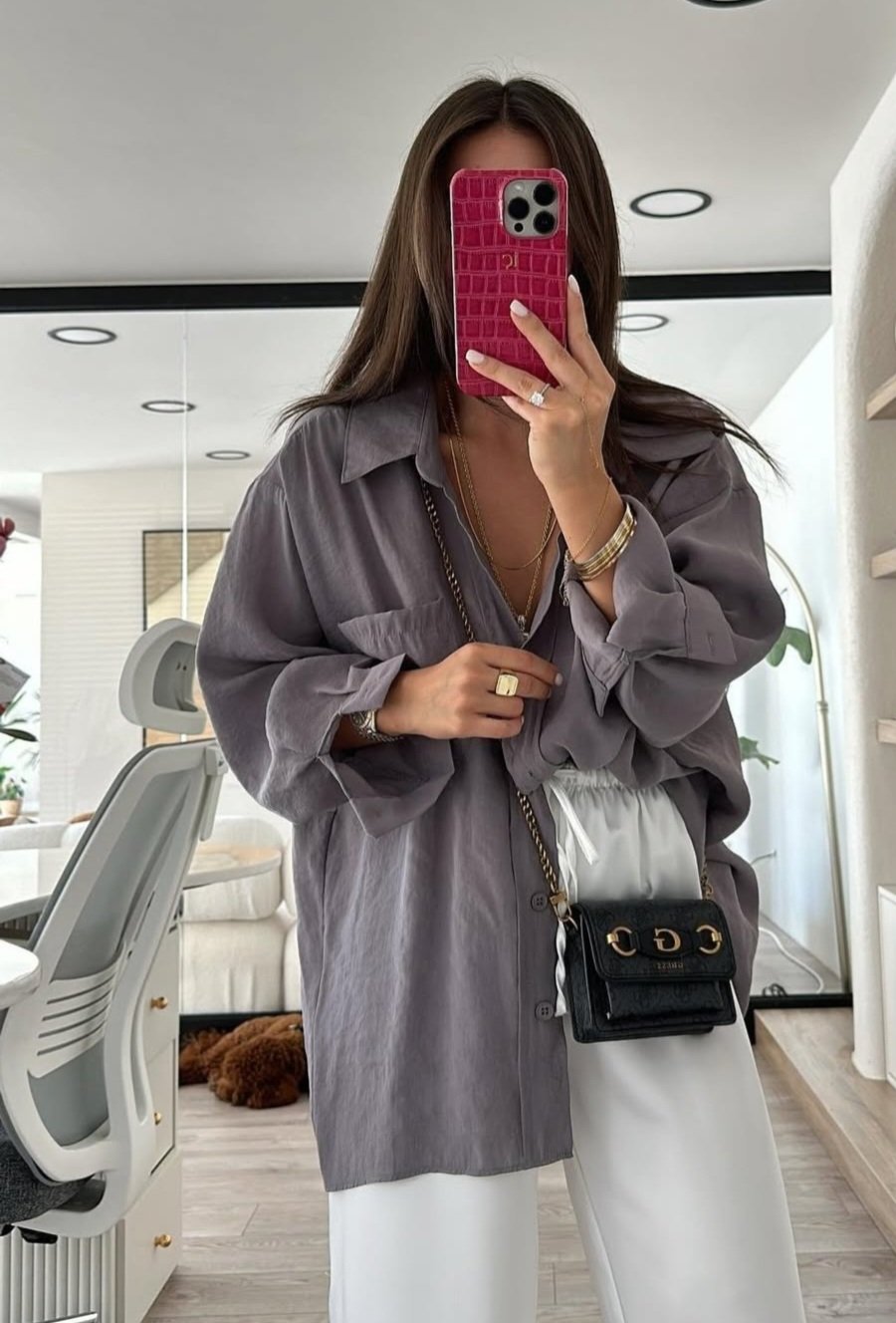 Basic Oversize Linen Shirts - Image 2