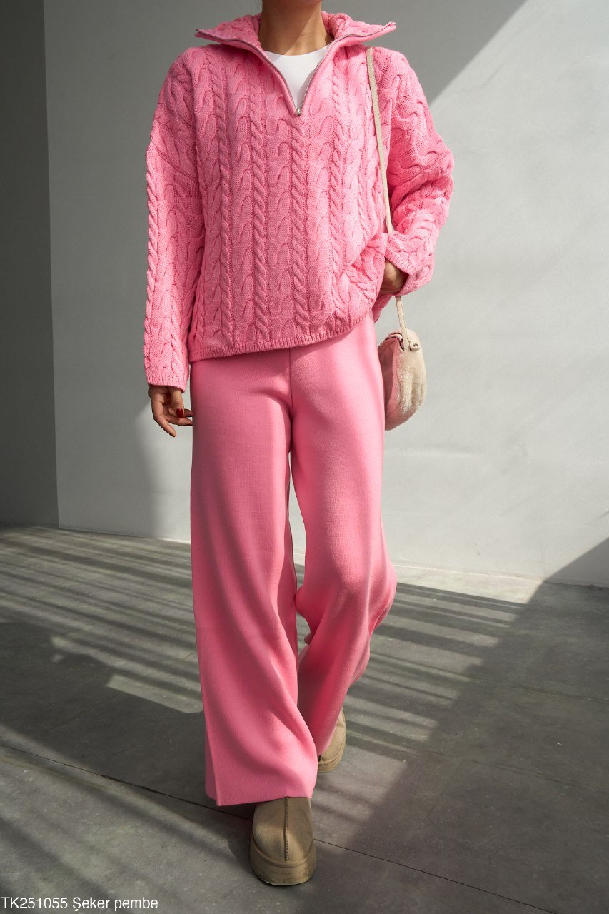 Pink Braided Pullover  - Image 1
