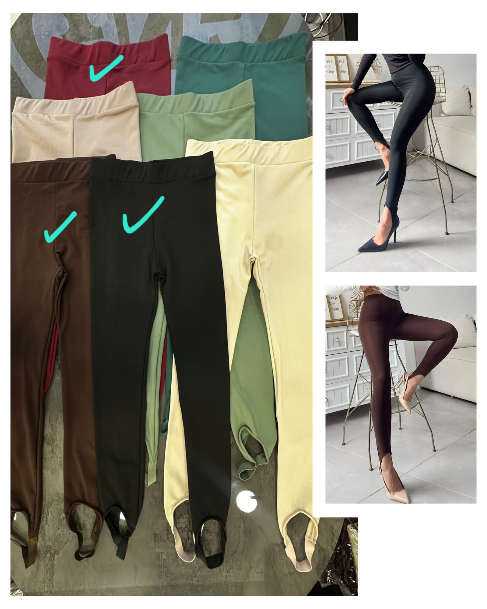 Plain Ankle Leggings for Winter - صورة 4
