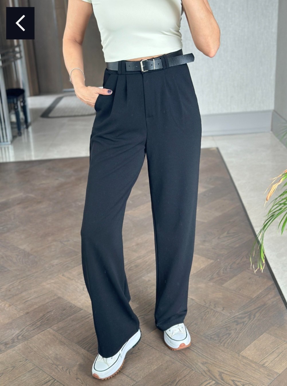 Black Classic Pants Without Belt  - صورة 3