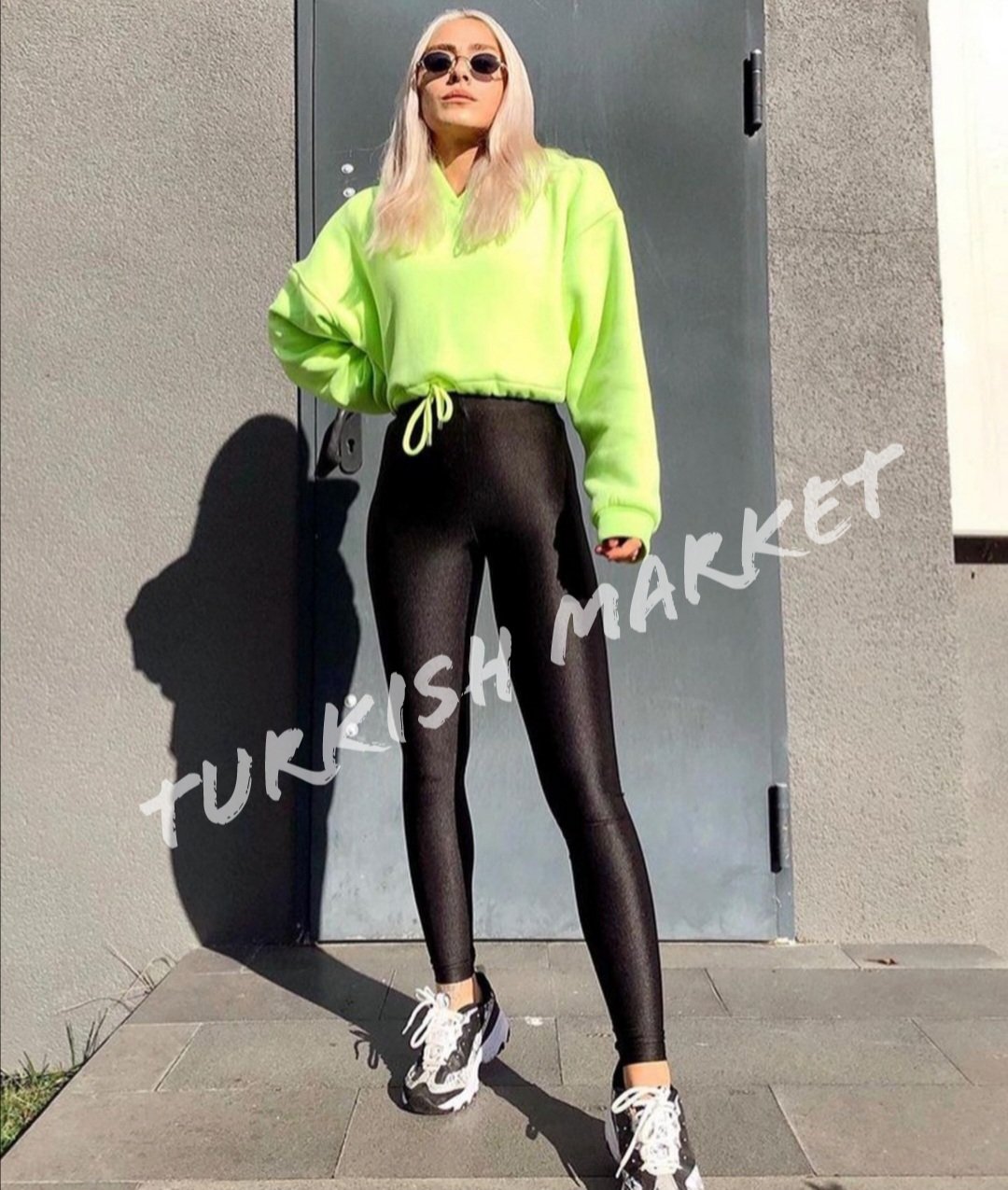 Black Metallic leggings - Image 2