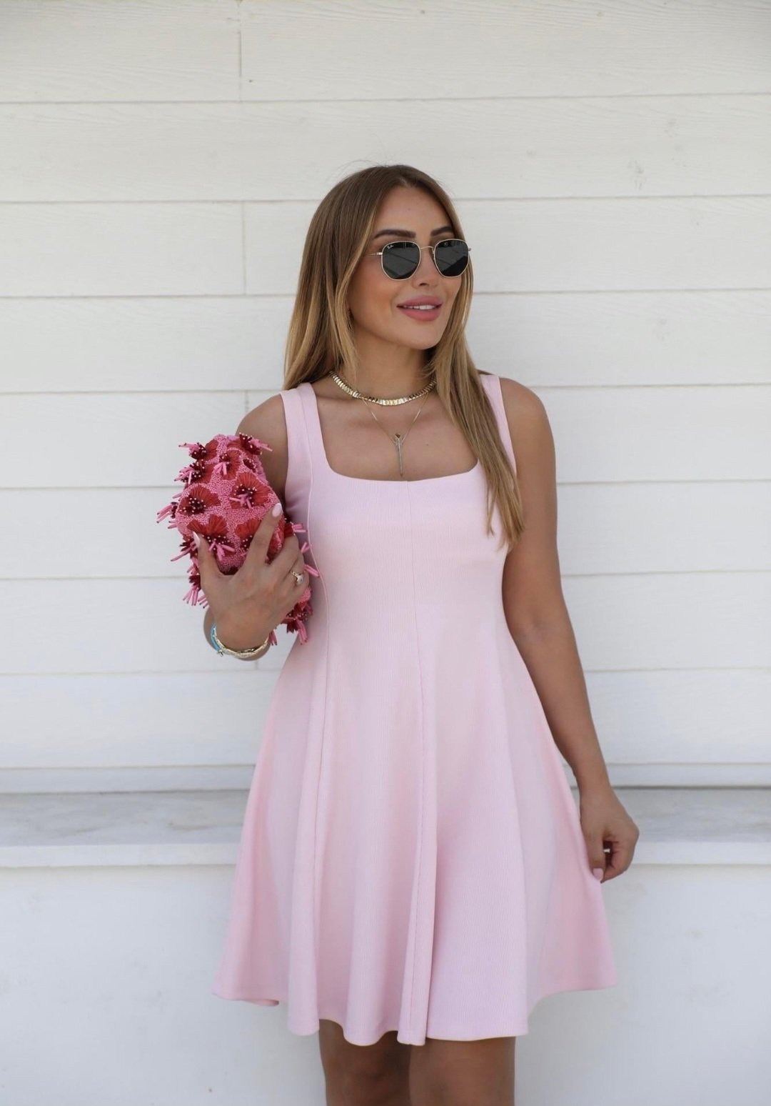 Pink midi dress - Image 3