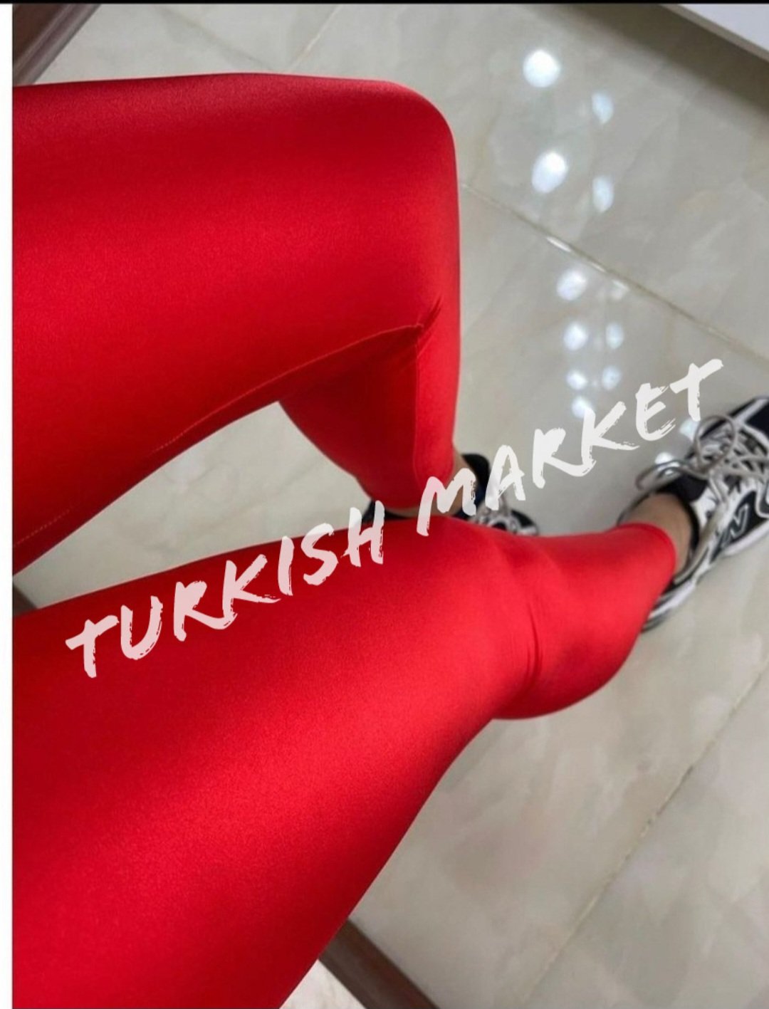 Red Metallic Leggings - صورة 1