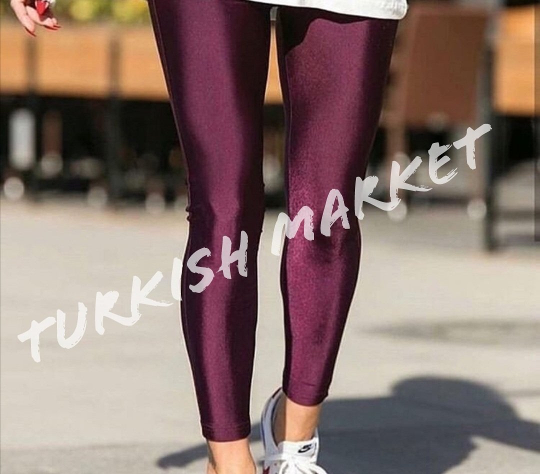 Aubergine Metallic Legging  - Image 1
