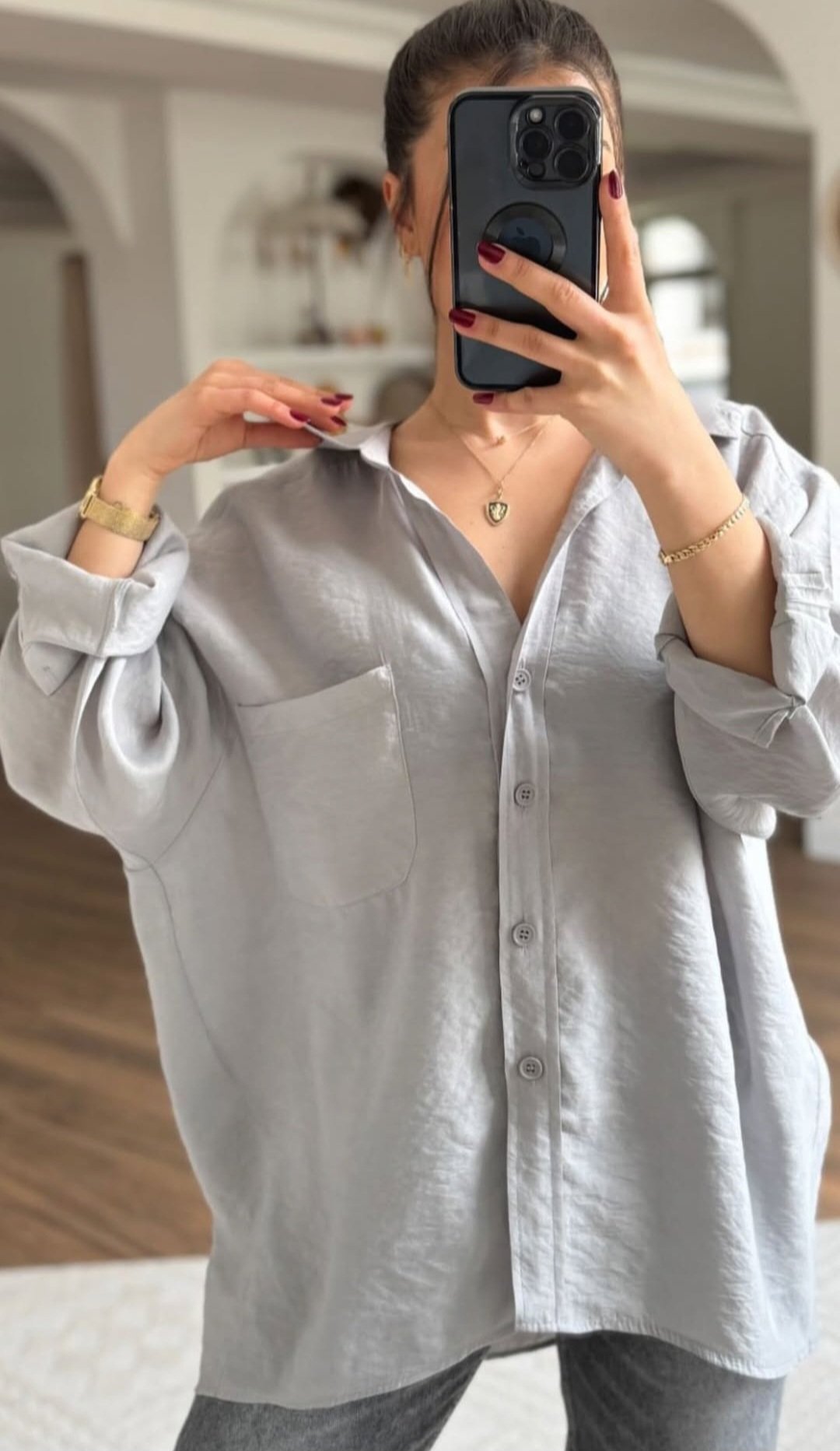 Light grey basic shirt - Image 2