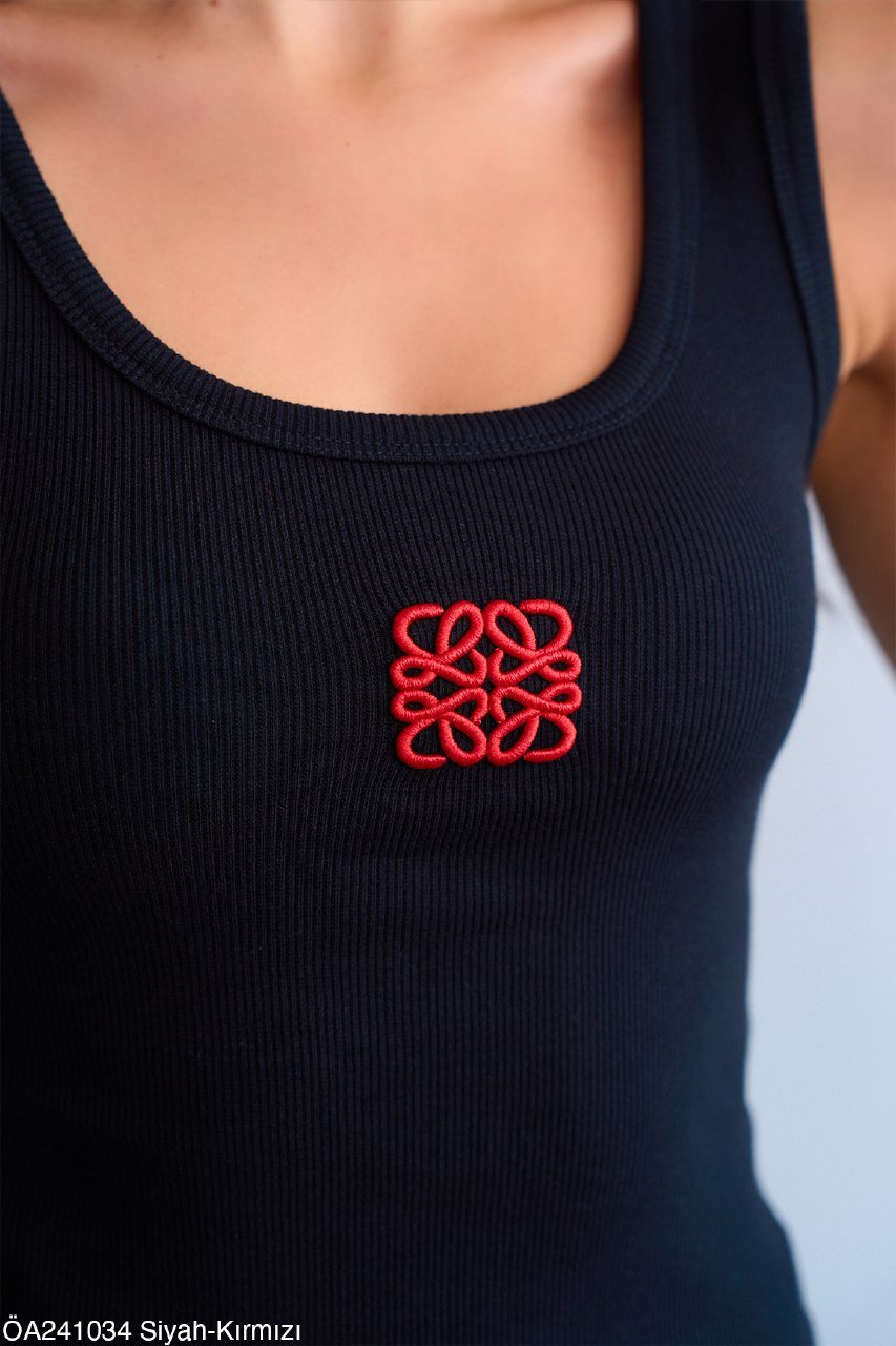 Black Red loewe top - صورة 3