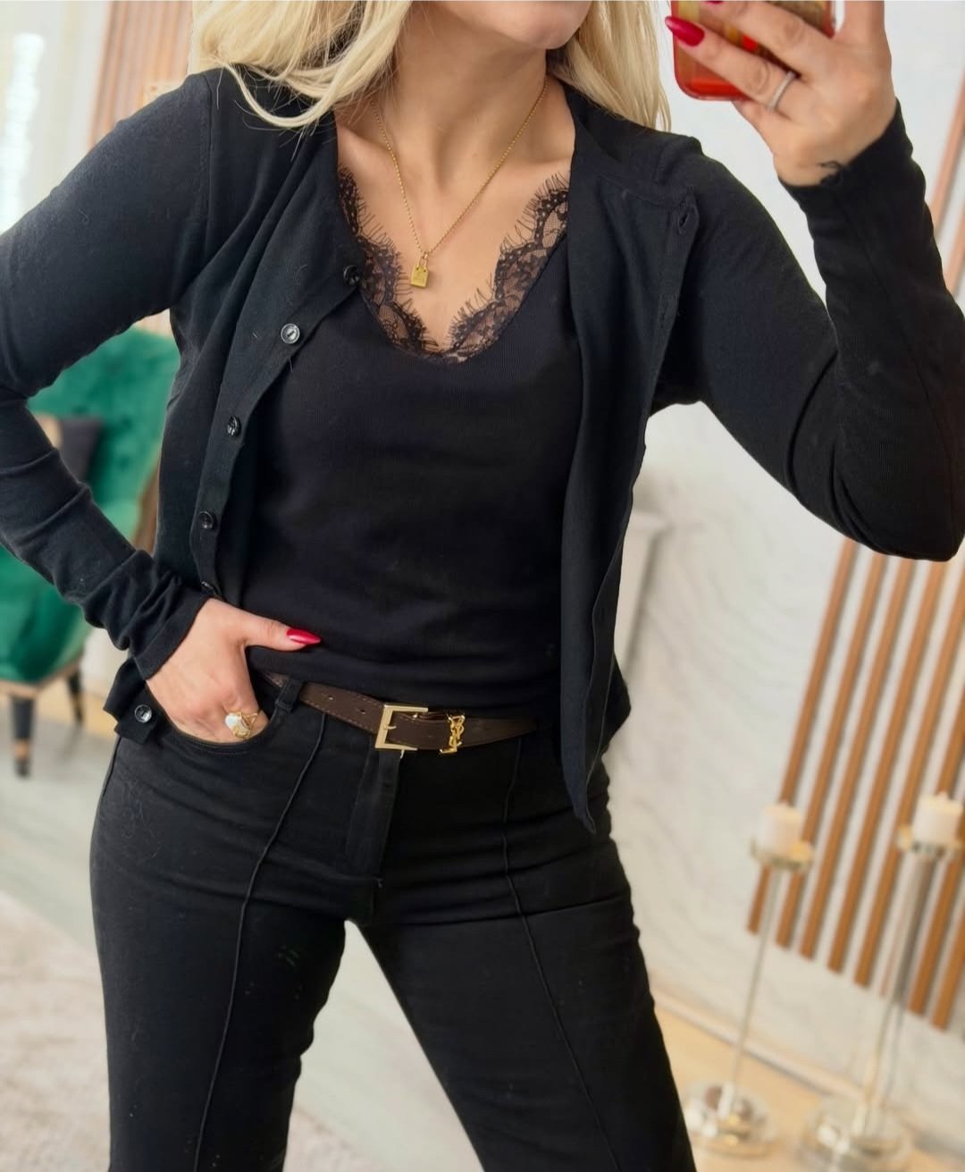 Lace top with jacket attached - Image 4