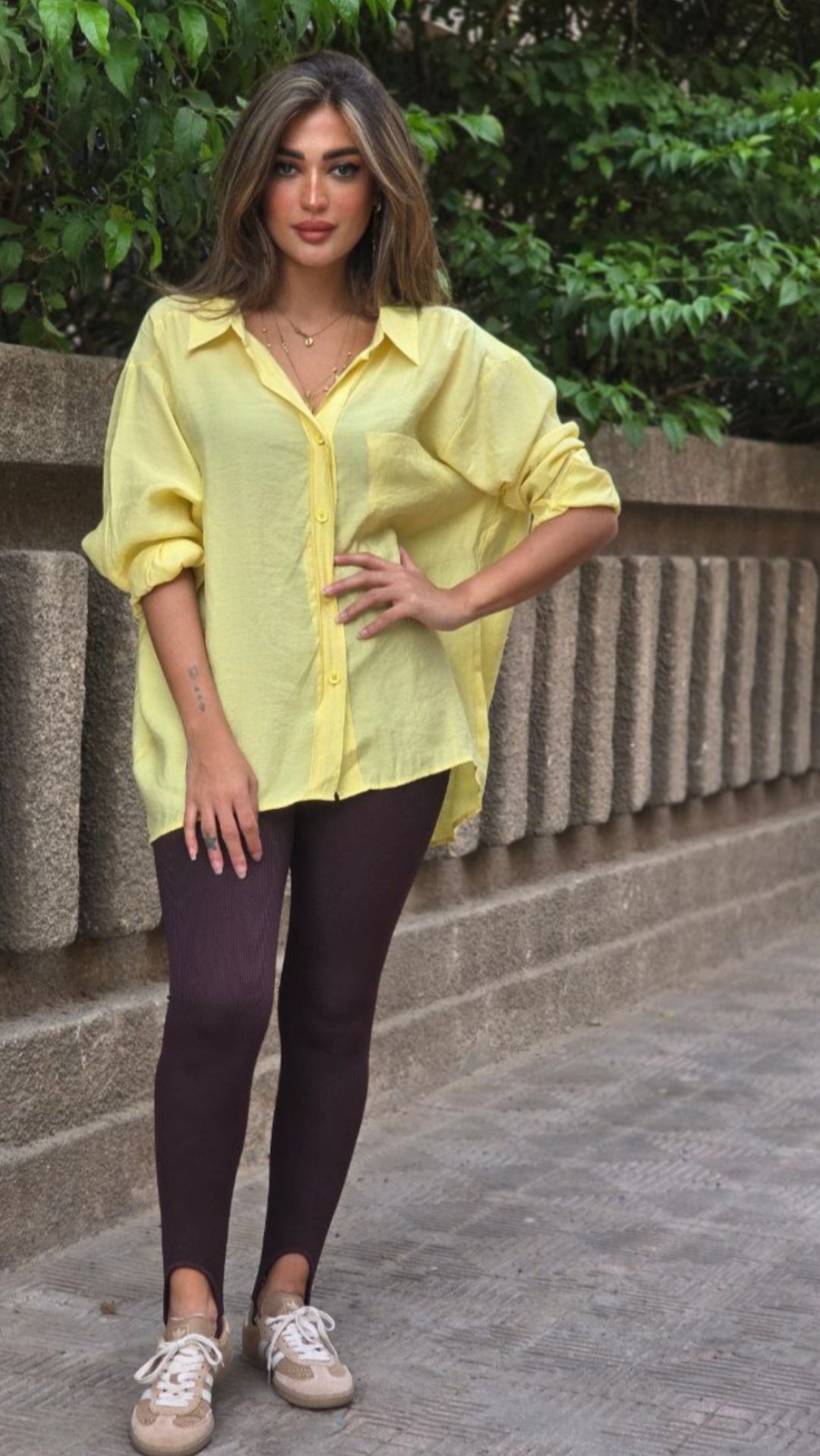 Pastel Yellow oversize linen shirt - Image 2