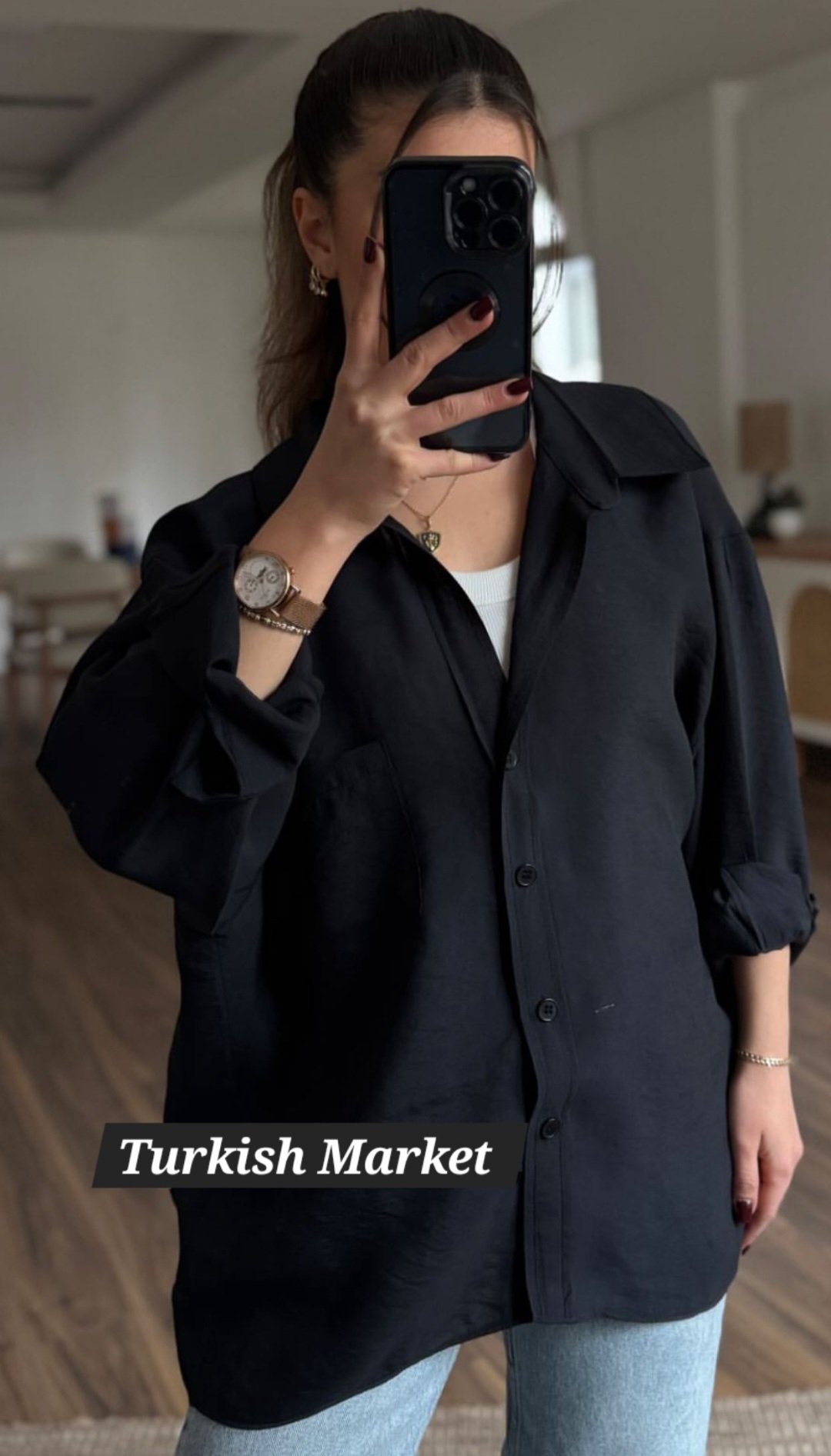 Basic Oversize Linen Shirts - صورة 5