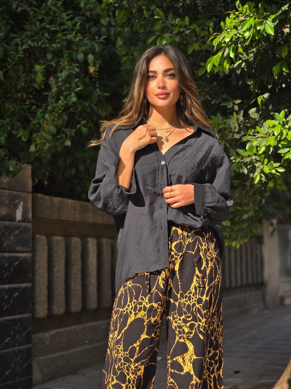 Black Linen Shirts - Image 1