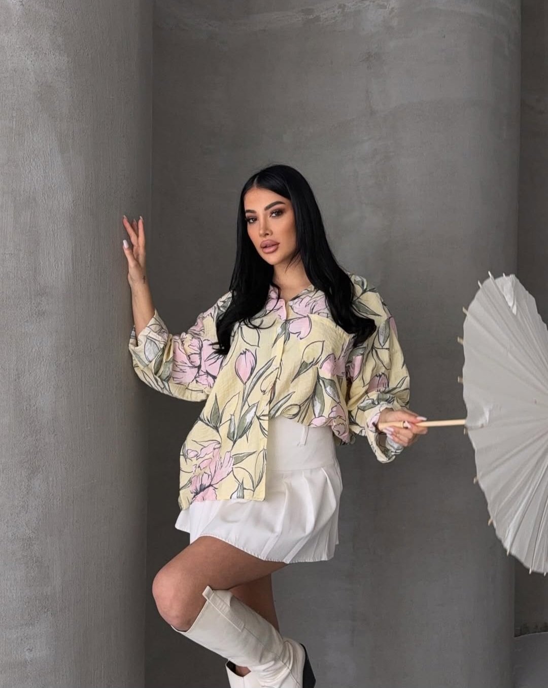 Yellow Floral Chemise  - Image 3