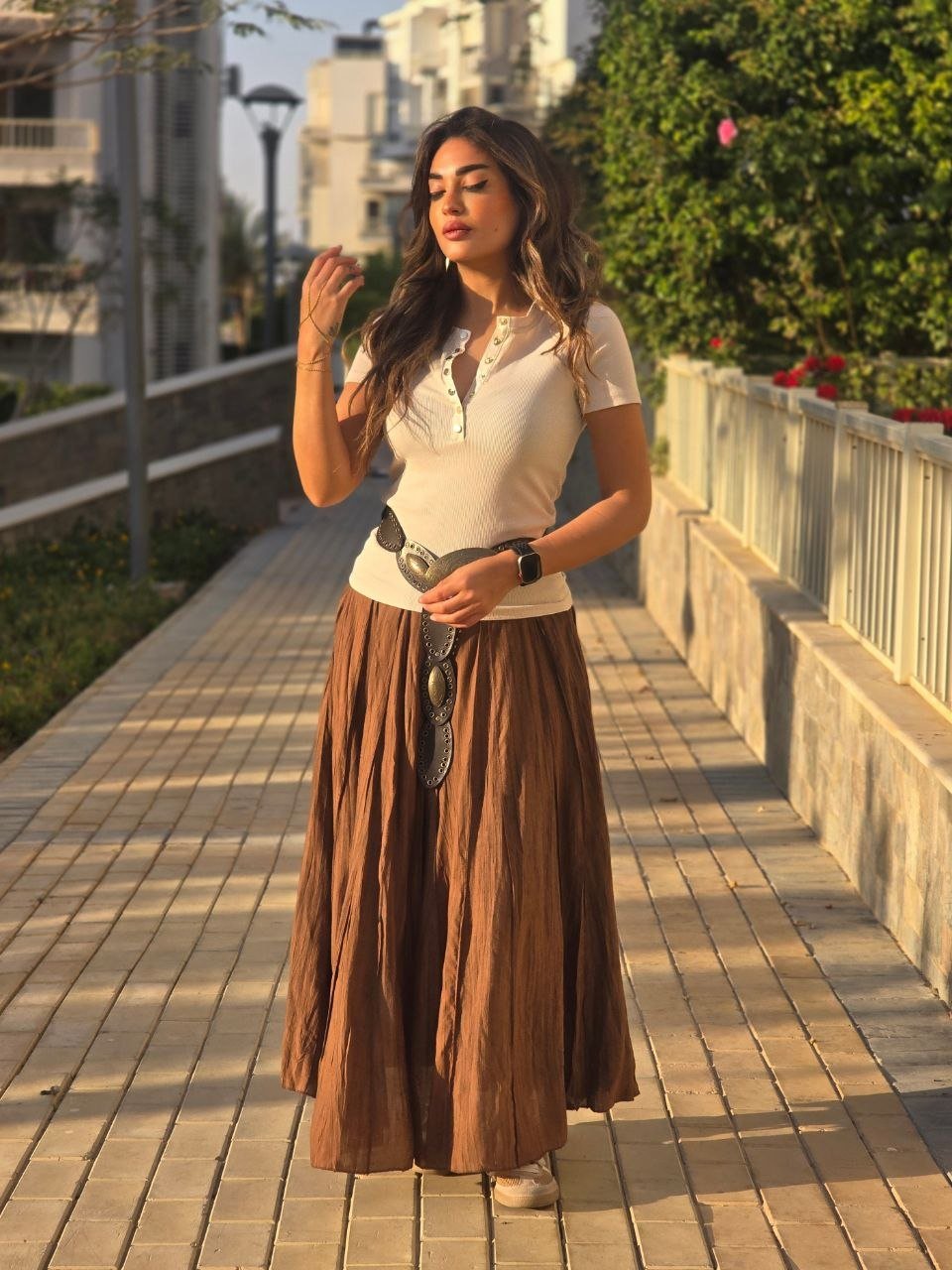 Brown maxi skirt - Image 3