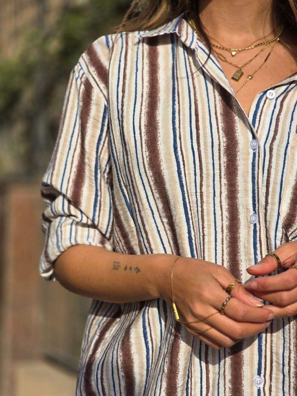 Striped Linen Shirt - Image 1