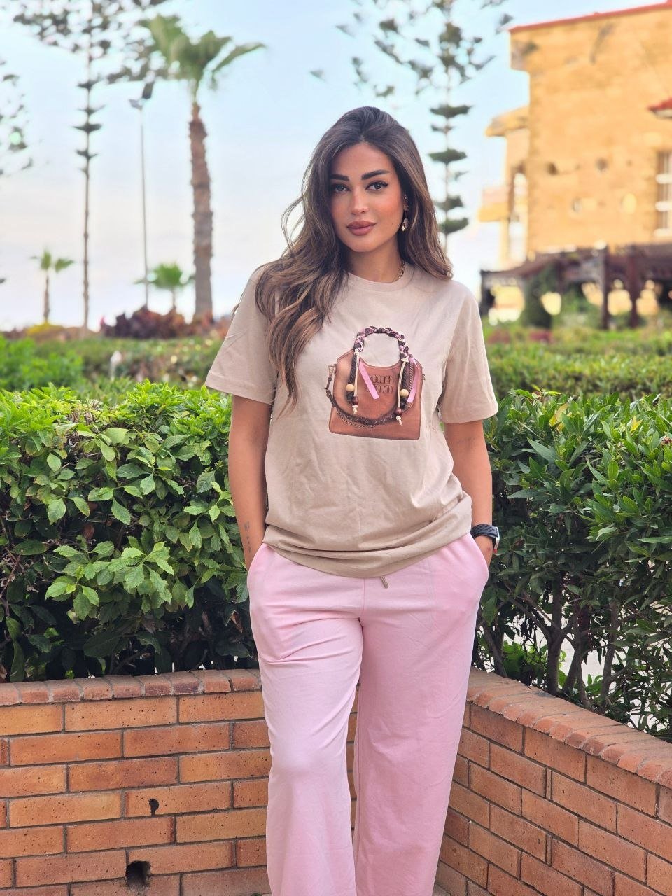 Pink cotton sweatpants  - Image 2