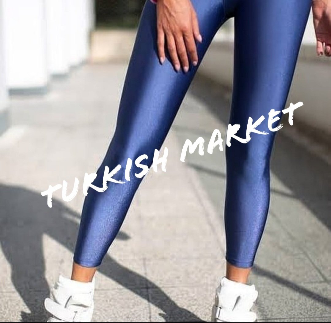 Indigo blue metallic legging  - Image 1