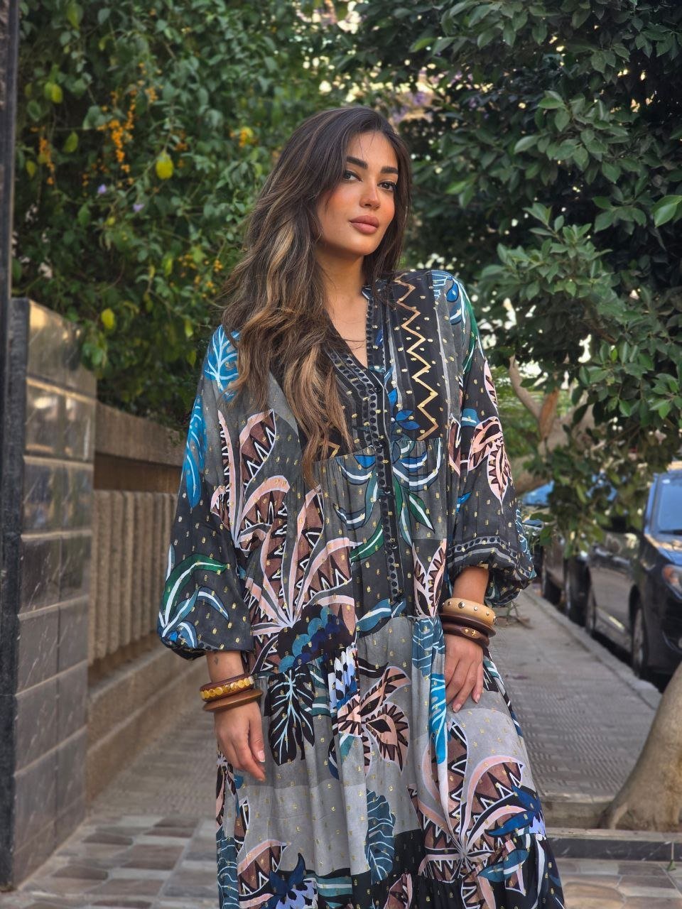 Grey Boho Dress  - صورة 6