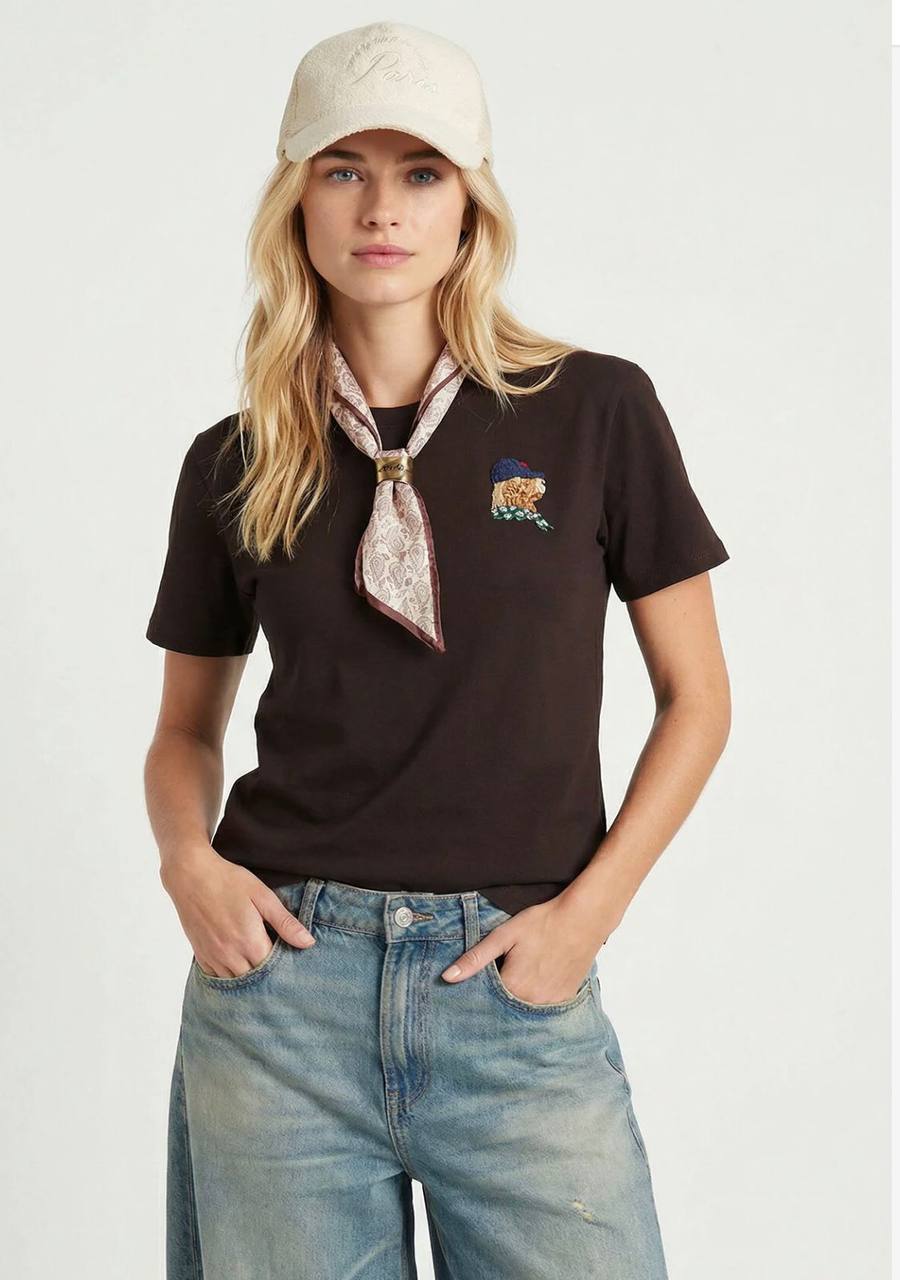 Brown puppy tshirt with a neck scarf - Image 4