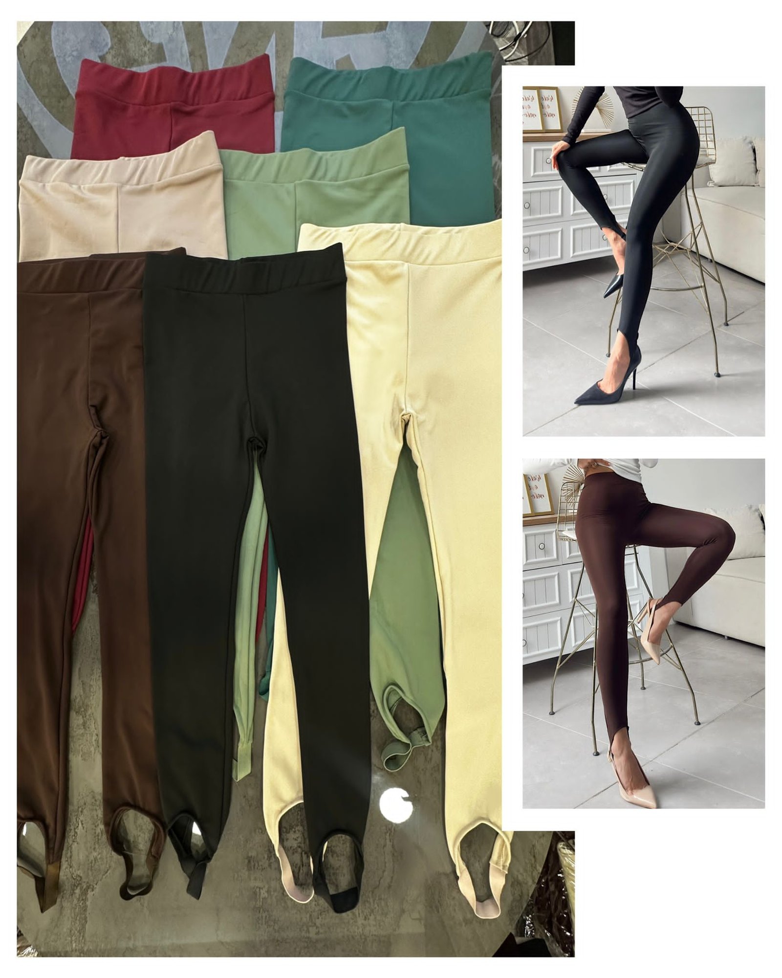 Plain Ankle Leggings for Winter - صورة 1
