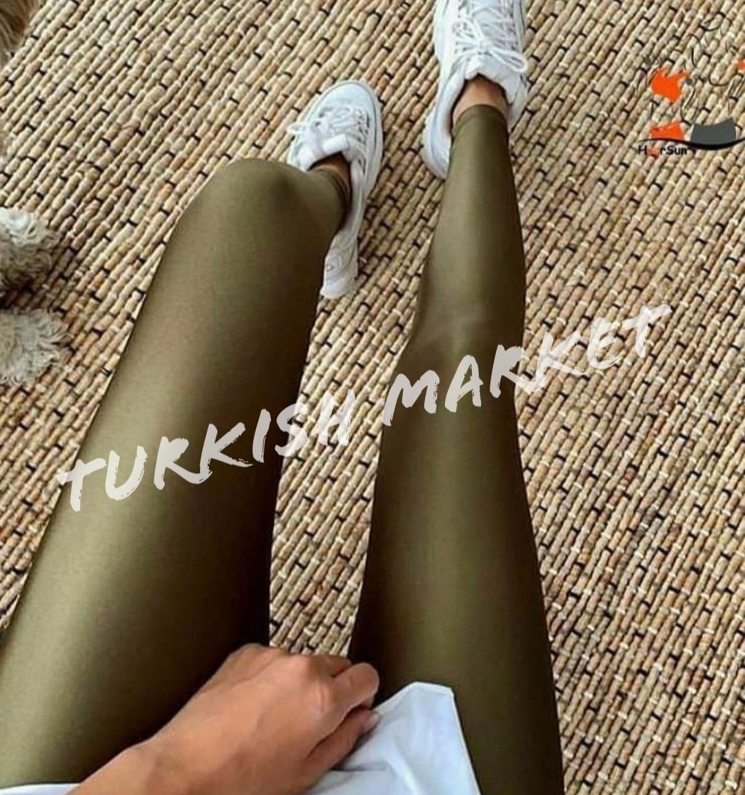 Plus size Olive Metallic leggings  - Image 2